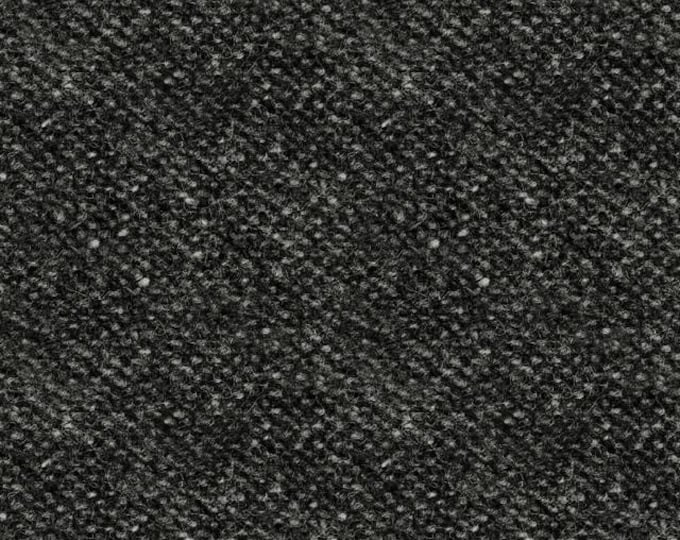 Woolies Salt & Pepper Nubby Tweed Flannel, 100% Cotton, MASF18507-JK, for Sewing, Quilting, Wool Appliqué and Crafts. Sold by the half-yard