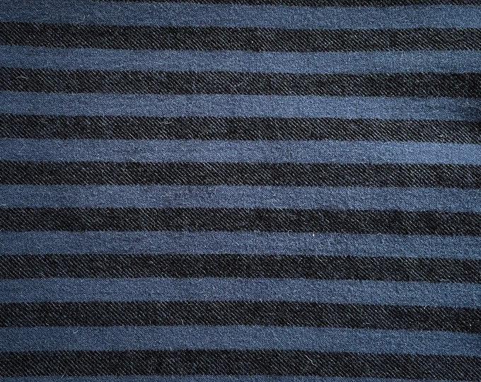 Blueberry Lane Stripe, Felted Wool Fabric for Rug Hooking, Wool Applique and Crafts
