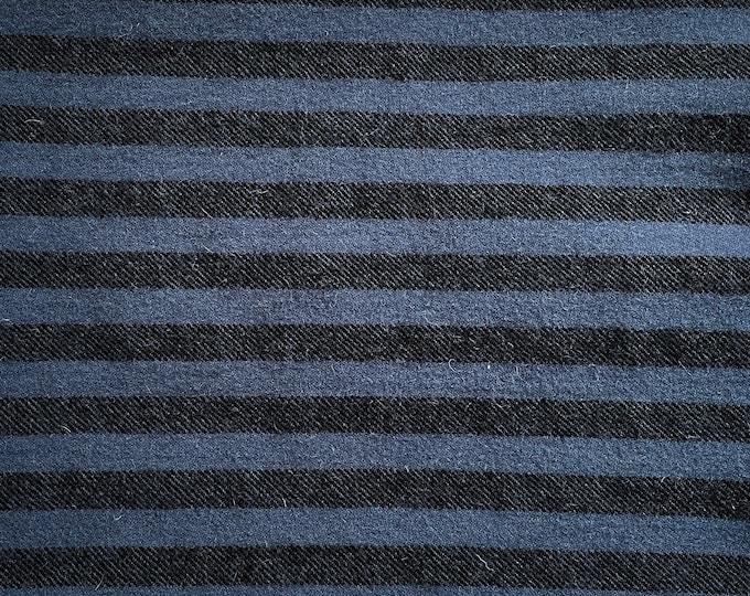 Blueberry Lane Stripe, Felted Wool Fabric for Rug Hooking, Wool Applique and Crafts