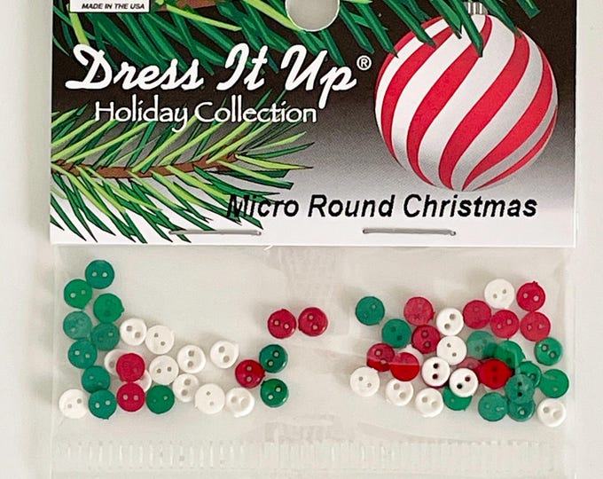 Micro Round Christmas Buttons, from Dress It Up