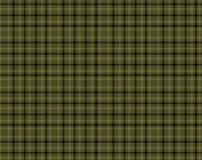Yarn Dyed Cotton Fabric, Green Back Porch Plaid, #3387Y-66, Sold in 1/2 yd Increments