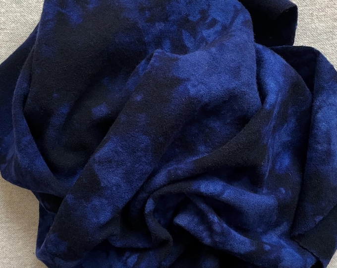 Navy Blue, Hand Dyed, Felted Wool Fabric for Rug Hooking, Wool Appliqué, Sewing and Crafts