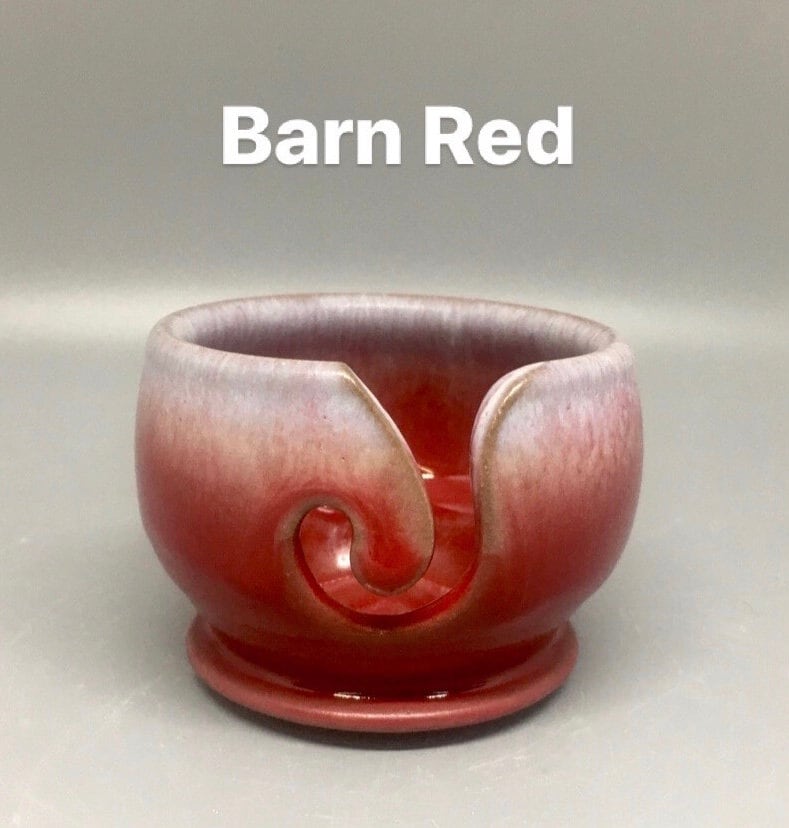 Barn Red, Pottery Thread Bowl