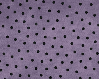 Cotton Woolies Purple Polka Dots Flannel, 100% COTTON, MASF18506-V, for Sewing, Quilting, Wool Appliqué and Crafts. Sold by the half-yard