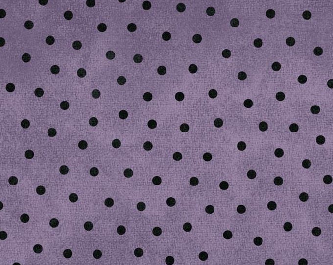Woolies Purple Polka Dots Flannel, 100% Cotton, MASF18506-V, for Sewing, Quilting, Wool Appliqué and Crafts. Sold by the half-yard