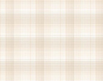 Yarn Dyed Cotton Fabric, Cream Back Porch Plaid, #3385Y-44, Sold in 1/2 yd Increments