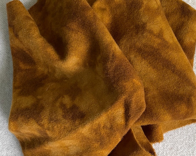 Mustard, Hand Dyed, Felted Wool Fabric for Rug Hooking, Wool Appliqué, Crafts and Sewing