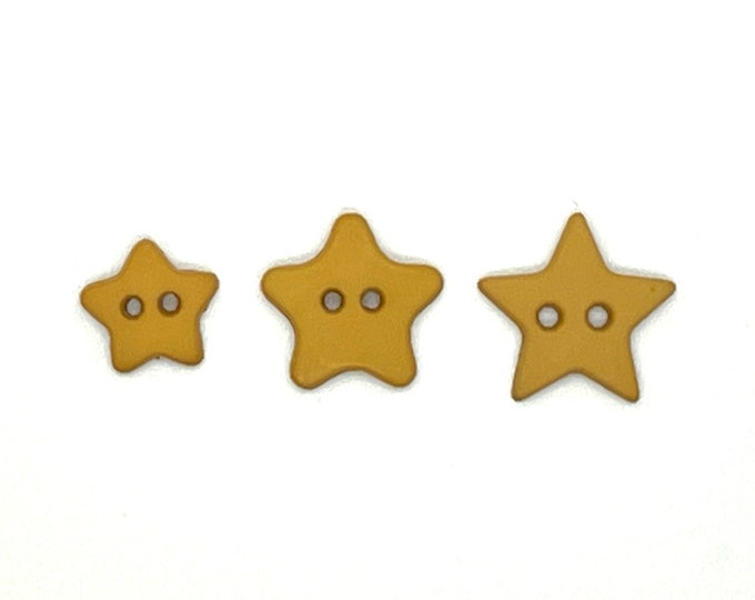 Star Buttons, Qty 2, 1-1/8 inch each