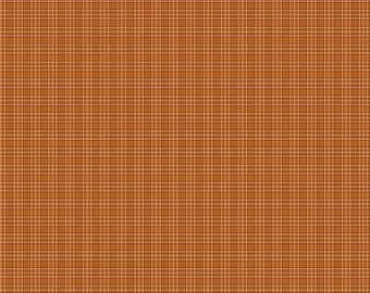 Yarn Dyed Cotton Fabric, Orange Back Porch Plaid, #3383Y-35, Sold in 1/2 yd Increments