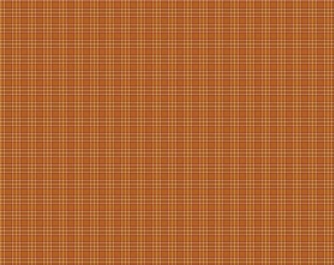 Yarn Dyed Cotton Fabric, Orange Back Porch Plaid, #3383Y-35, Sold in 1/2 yd Increments