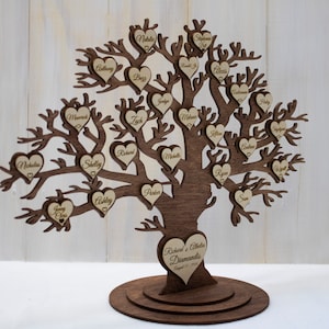 Personalized Free Standing Family Tree, Mother&#39;s Day, Wedding, Housewarming, Grandparent, Anniversary, Parent, Birthday, Father&#39;s Day