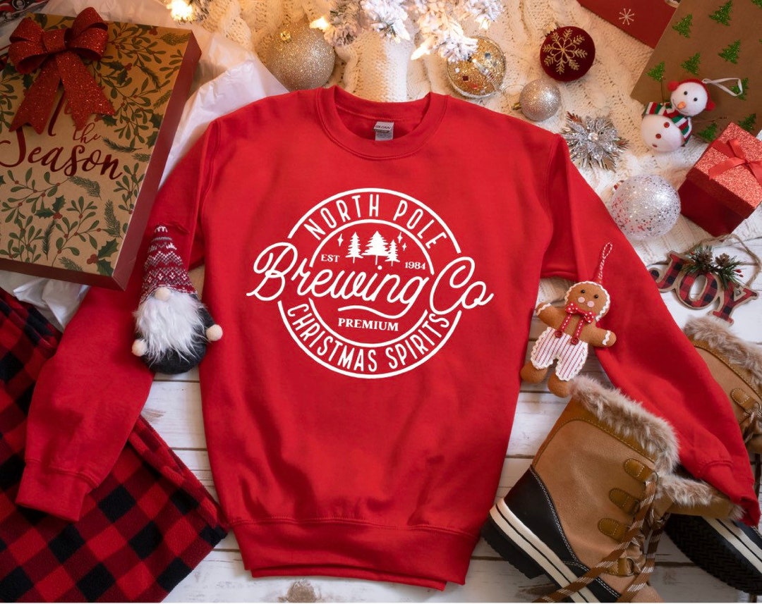 North Pole Brewing Co Sweatshirt, Christmas Sweatshirt, Premium
