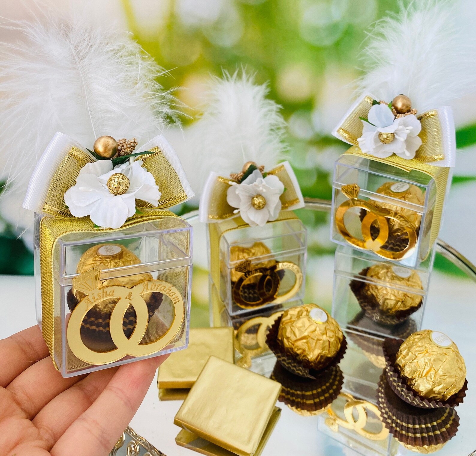 Personalized Elegant Box Favor for Wedding Chocolate Favor Etsy