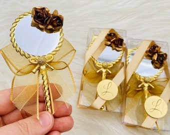 Chocolate Wedding Favor, Mini Hand Mirror and Chocolate Favor, Wedding Favor Guest, Chocolate Gift Box, Engagement, Nikkah, Bridal Favor