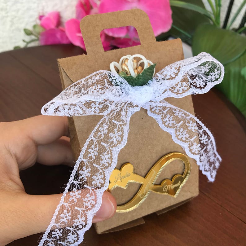 infinity favor Personalized gift favors for wedding cardboard favor gift favor 40 pcs.weddings favors box chocolate favor gold favor