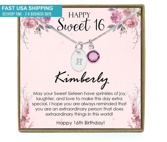 Sweet 16 Birthday Gifts for 16 Year Old Girl, 16th Birthday Gifts Girl  Necklace, Sweet Sixteen Necklace Gifts for 16 Birthday Gifts for Girl 