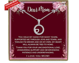 Gift for Mom, Mom Gift From Daughter Necklace, Mother's Day Gift, Gifts for Mom, Mom Necklace, Mother Necklace, Mother's Day, Christmas Gift