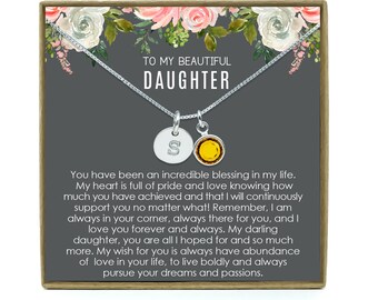 Daughter Gift from Mom to Daughter Necklace for Daughter Gift for Daughter from Mom Daughter Gift from Dad to Daughter Birthday Gift