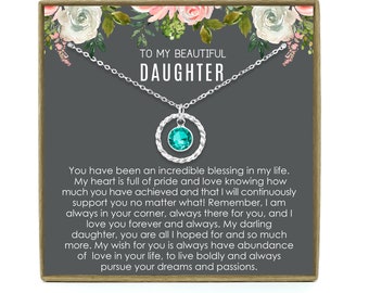 Daughter Gift from Mom to Daughter Necklace for Daughter Gift for Daughter from Mom Daughter Gift from Dad to Daughter Birthday Gift