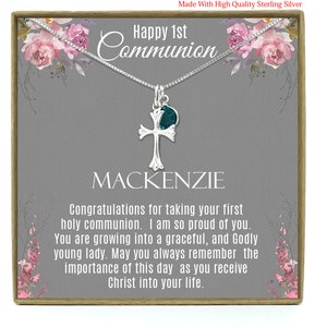 Communion Gifts Girl, 1st Communion Necklace Gift Girl , First Holy Communion Gift Girl, 1st Communion Cross, Girl First Communion