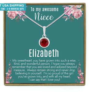 Gift for Niece, Niece Gift from Aunt, Niece Gift, Birthday Gift for Niece, Niece Birthday Card, Gift for Niece Necklace, Niece Jewelry