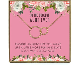 Aunt Necklace, Aunt Gift, Aunt jewelry, Gift for Aunt, Auntie Necklace, New Aunt, Auntie Gifts, Best Aunt Ever, Sterling Silver