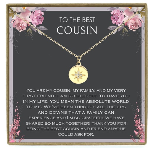 Gift for Cousin Gifts Cousin Necklace Cousin Wedding Gifts Etsy