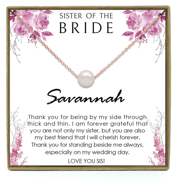 Sister of the Bride Gift, Sister Wedding Gift, Sister Maid of Honor Gift, Sister Gifts, Thank you Gift to Maid of Honor, Matron of Honor