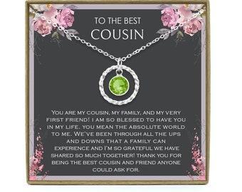 Gift for Cousin Gifts, Cousin Necklace, Cousin wedding gifts for Cousins gift Idea, Cousin Best Friend Cousin Birthday Gift, Sterling Silver