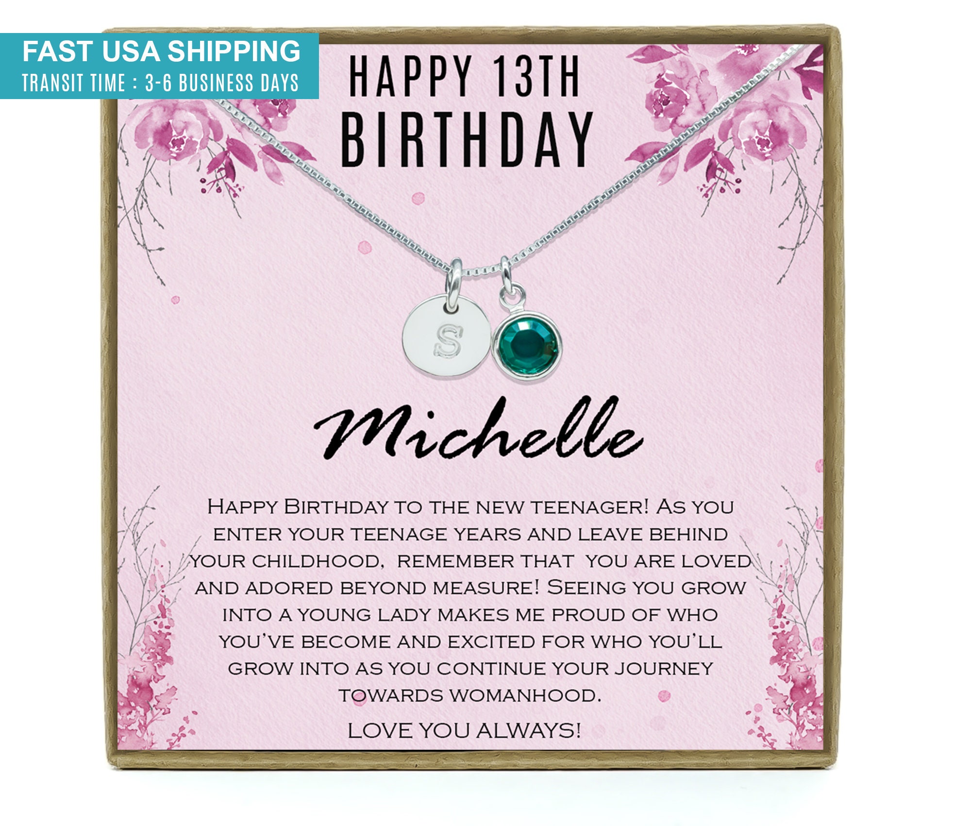 13th Birthday Gifts for Girls Happy Sweet 13 Year Old Birthday Gift for  Daughter Inspirational Gifts for Thirteen Year Old Girls, Teen Girls,  Niece