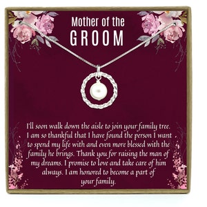 Cadeau de la belle-mère, cadeau de mère de marié de la mariée, collier de mère-dans-droit, cadeau de mère de marié, à ma carte de mère-en-loi