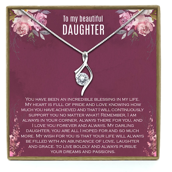 Daughter Gift from Mom to Daughter Necklace for Daughter Gift for Daughter from Mom Daughter Gift from Dad to Daughter Birthday Gift