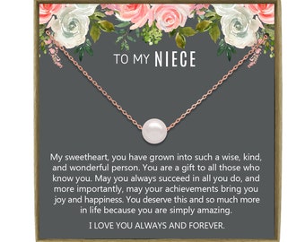 Niece Gift from Aunt, Gift for Niece Necklace, Niece Jewelry, Niece Wedding Gift, Niece Confirmation, Niece Birthday Gift, Christmas Gift