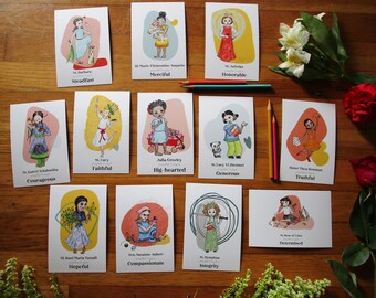 Postcard set - Halo Girls