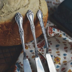 Vintage Silver Butter Knife [Food Photography Prop and Styling]