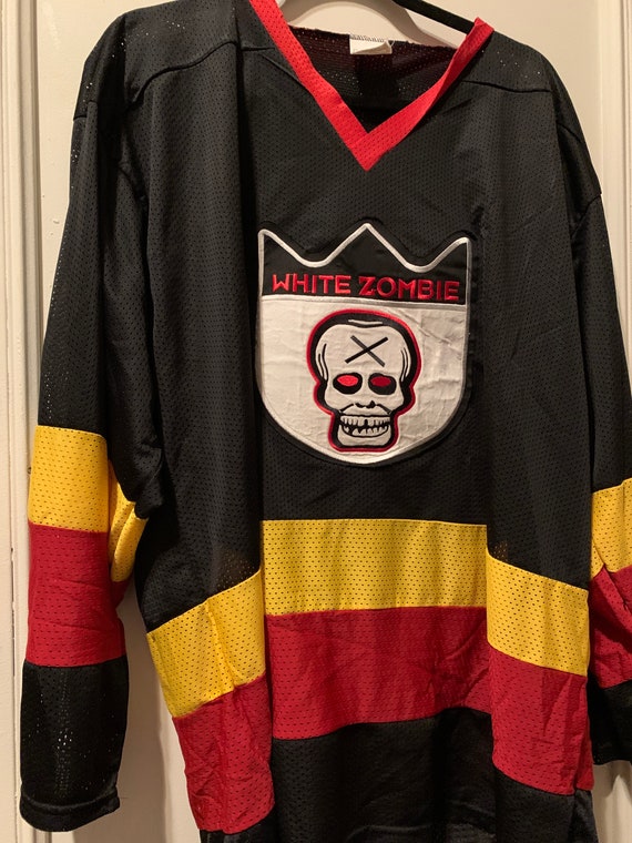 Vintage 1990’s White Zombie Mesh Hockey Jersey - image 9