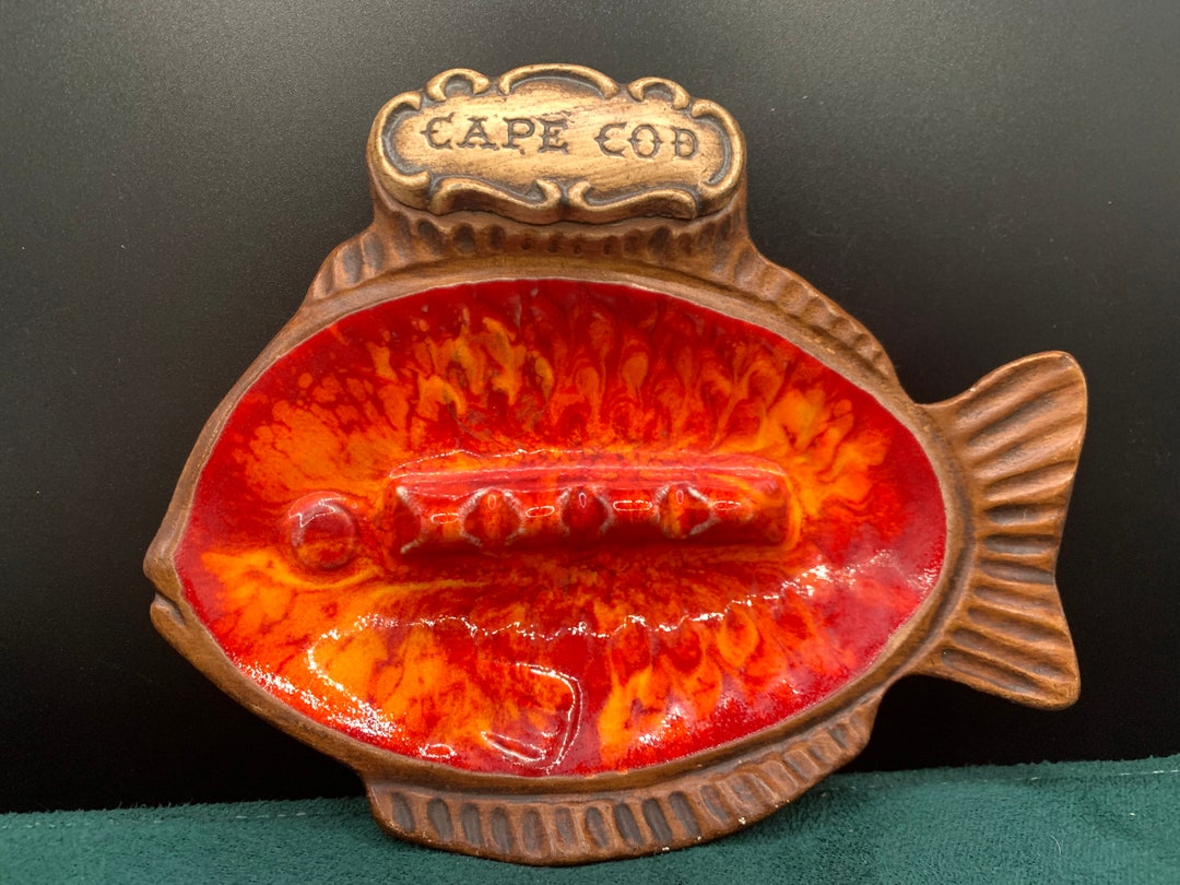 Treasure Craft Cape Cod Ceramic Fish Ashtray Etsy