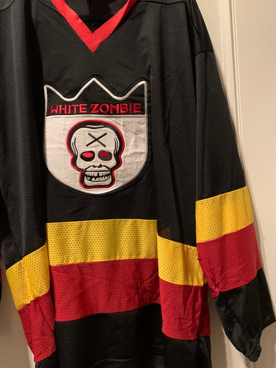 Vintage 1990’s White Zombie Mesh Hockey Jersey - image 4
