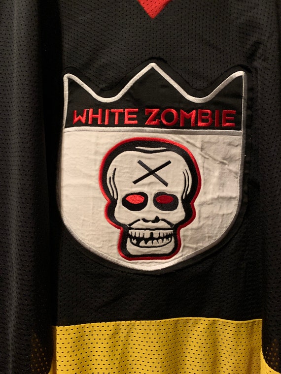 Vintage 1990’s White Zombie Mesh Hockey Jersey - image 3