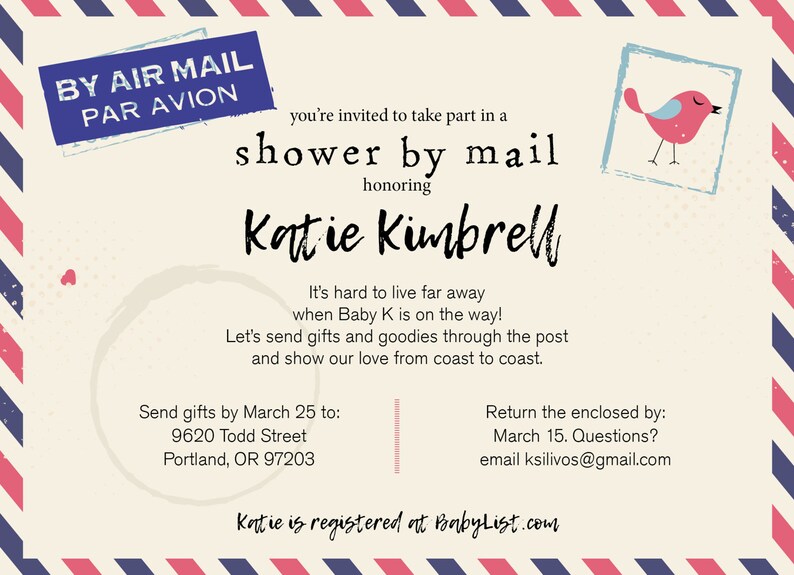 Long Distance Baby Shower / Shower by Mail Etsy