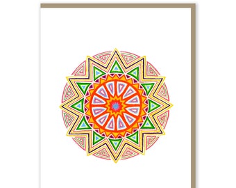 Mandala Card |  Original Artwork | Zentangle | Greeting Card | Handmade