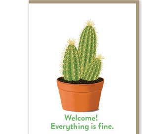 Everything is Fine Card | Inspired by The Good Place | Original Artwork | Handmade