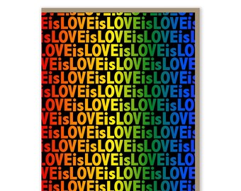 Love is Love Card |  Original Artwork | Pride | LGBTQ+ | Greeting Card | Handmade