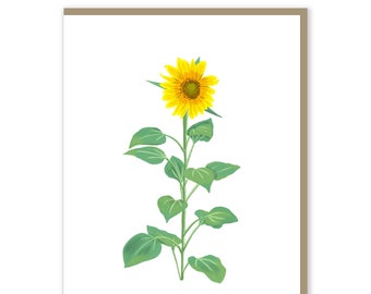 Sunflower Card |  Original Artwork | Garden Lovers | Flowers | Greeting Card | Handmade