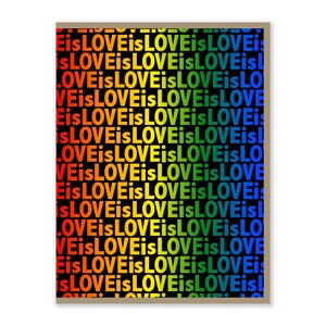 Love is Love Card / Obra de arte original / Orgullo / LGBTQ+ / Tarjeta de felicitación / Hecho a mano
