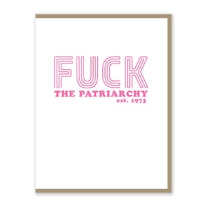 Fick das Patriarchat Karte | Original Kunstwerk | Politische Karte | Pro-Roe | Grußkarte | Handarbeit