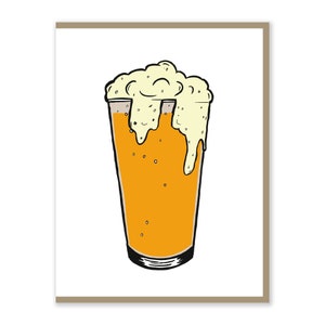 Bierkarte | Craft Beer Liebhaber | Original Kunstwerk | Grußkarte | Handarbeit