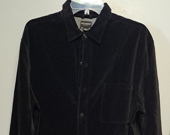 Vintage Long Sleeve Velour/Velvet Feel Button Down By REUNION From the 90's. Tags on never worn.