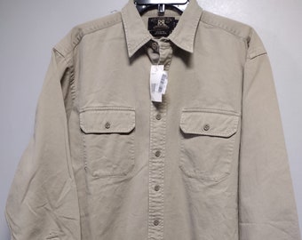 Very Nice Classic Vintage Men's Long Sleeve Button Down Shirt By RRL RALPH LAUREN from the 90's. Tags on Never worn.