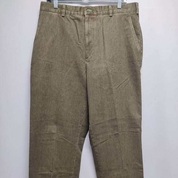 Pantalon de costume classique vintage pour hommes par TOMMY HILFIGER Tommy plat résistant aux rides sur le devant des années 90. Étiquettes jamais portées.